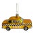Vintage-Style Yellow New York Taxi Cab Figural Glass Christmas Ornament Price: $38.00 For Sale