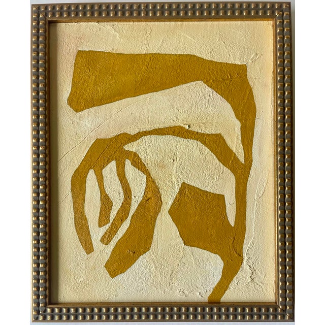 Goldenrod Contemporary Abstract Collection of Botanical Paintings on Canvas by r.k. Red - Set of Nine For Sale - Image 8 of 12