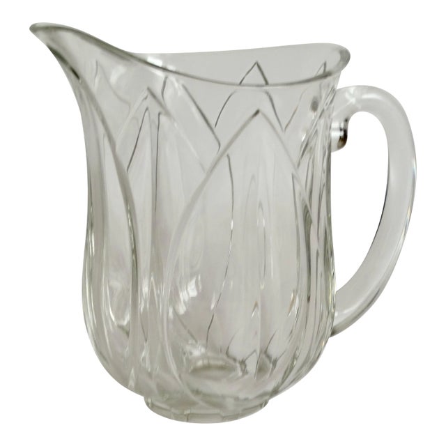 French Glass Water Pitcher For Sale