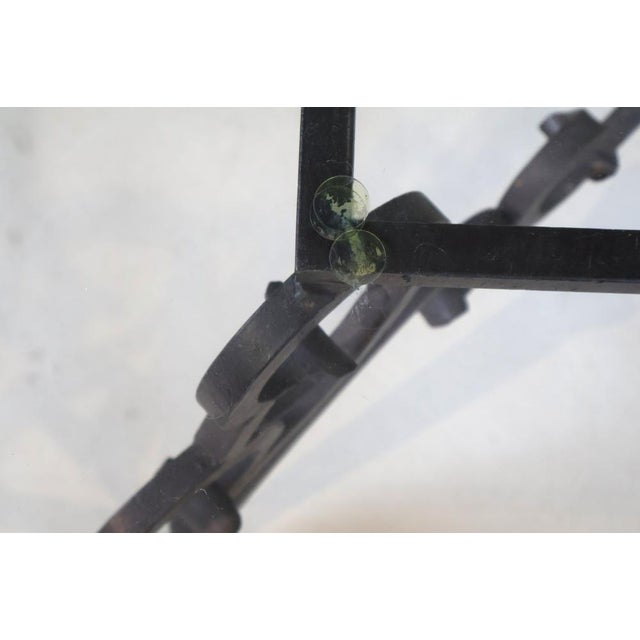 Mid 20th Century Baroque Style Wrought Iron and Glass Low Table, 20th Century For Sale - Image 5 of 11
