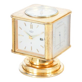 Angelus Table Clock with Date and Instruments, 1960s For Sale