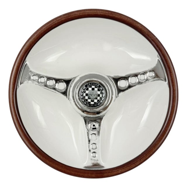 Vintage Les Leston Jaguar Steering Wheel Ceramic Ashtray Made in England For Sale
