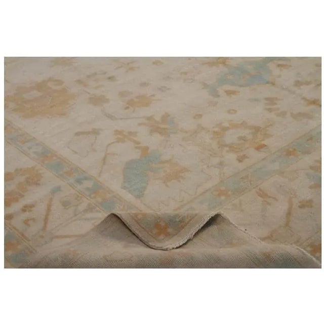 Traditional Handwoven Beige Turkish Oushak Area Rug 9'2" X 12'4" For Sale - Image 3 of 7