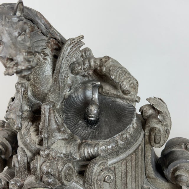 Metal Antique Late 19th Century Fireplace Clock For Sale - Image 7 of 13