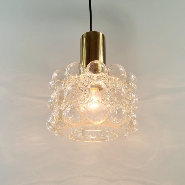 Metal Mid-Century Modern Bubble Glass Ceiling Lamp by Helena Tynell for Limburg, Germany, 1960s For Sale - Image 7 of 13