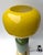 Contemporary Pair of Brass and Yellow Murano Glass Bulb Shade Lamps, Italy For Sale - Image 10 of 12