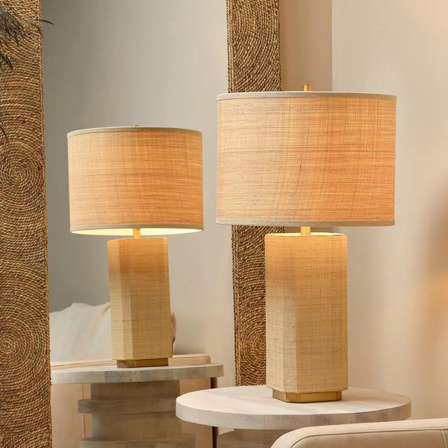 2020s Jamie Young Utopia Raffia Table Lamp For Sale - Image 5 of 8