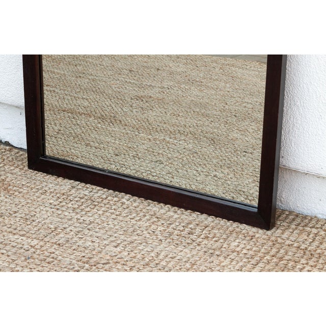 Wood Large Elegant Vintage Rosewood Mirror For Sale - Image 7 of 9