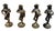 Indian Vintage Indian Brass Musician Figurines Set of 4 Dhokra Style Folk Art 5.25" For Sale - Image 3 of 14