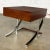 Handsome vintage Modern Broyhill flat chrome tube & wood cantilever base end or side table with drawer. Beautiful...