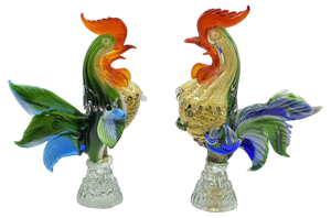 Roosters, Italy, 1980s, Set of 2