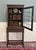Wood Antique English Oak Jacobean Revival Barley Twist Bookcase Display Cabinet 1900s For Sale - Image 7 of 18