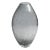 Hand Blown Murano Cloudy Vase in Grey With Bubbles Large For Sale