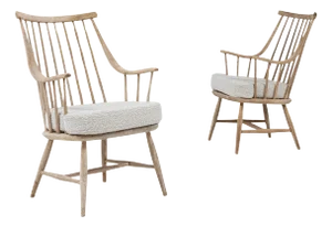 20th Century French Pair Of Oak Armchairs With Upholstered Seats