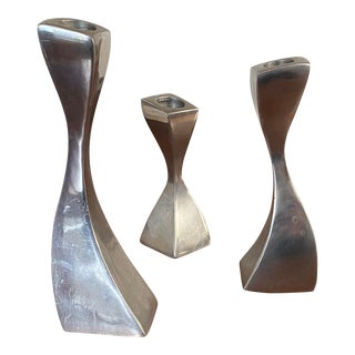 Karim Rashid Museum of Modern Art Graduated Candle Holders - Set of 3 For Sale