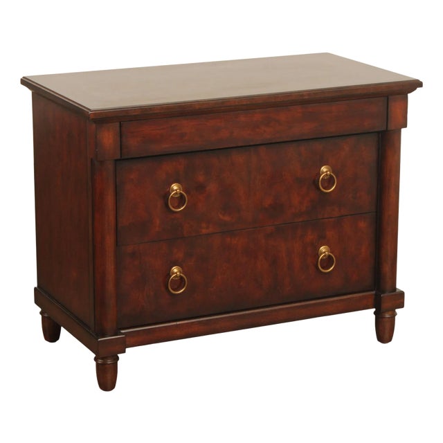 Bernhardt Empire Style Burlwood Chest of Drawers For Sale