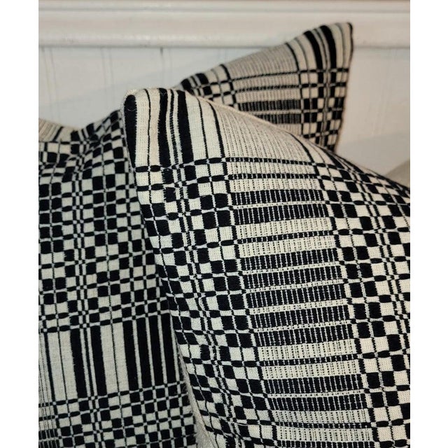 Collection of Five 19thc Blue & White Coverlet Pillows For Sale In Los Angeles - Image 6 of 6