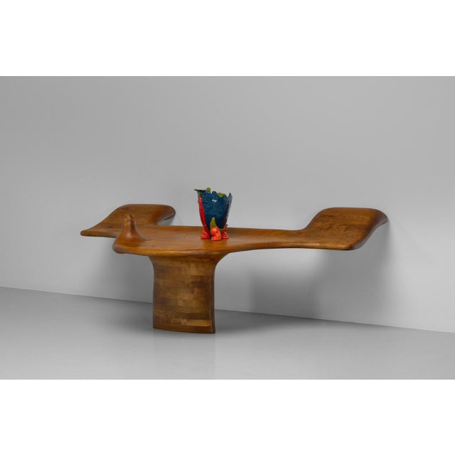 Sculptural Wall Mounted Table in Ash Wood, Netherlands, 1970s For Sale - Image 15 of 16