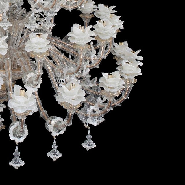 Rezzonico Chandelier in Murano Glass, Crystal and Bronze, 1950s For Sale - Image 4 of 8