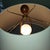 Brown Late 20th Century Woven Rattan Basket Table Lamp With White Shade For Sale - Image 8 of 9