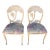 Phyllis Morris Style Vintage Lime Wash Lotus Ginkgo Flower Wood Carved Dining Room Chairs- A Pair For Sale
