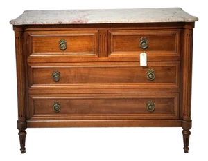 1930s French Louis XVI Style Marbletop Chest
