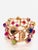 Bochic “Capri” Vintage Ruby & Multi-Gem Sapphire Bracelet 18K Gold & Silver Signed Certificate & Appraisal An...