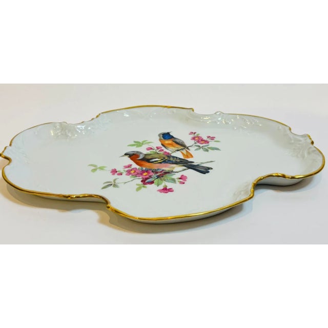 Vintage Limoges France Porcelain Plate Hand-Painted With Bird Decor Collectible For Sale - Image 10 of 10