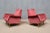 Mid-Century Modern Set of Vintage Chairs in Coral Red Velvet and Beech by Gio Ponti for Asko, 1950s For Sale - Image 3 of 17