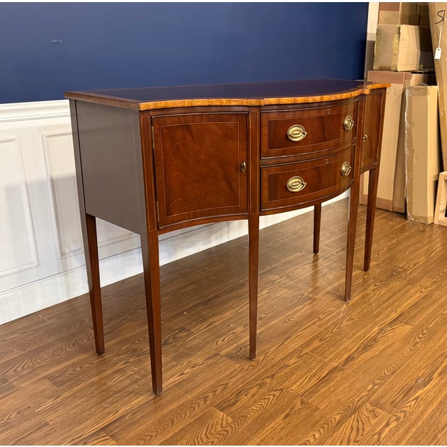 Leighton Hall Furniture 56” Hepplewhite Sideboard by Leighton Hall - Showroom Sample For Sale - Image 4 of 13
