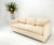 Custom Design Mid-Century Modern beige upholstery box shape sofa mint!