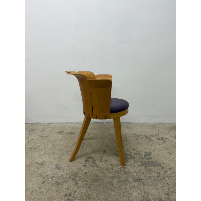 Wood Miro Harold “King Harold” Flower Side Chair for Strauss, 1970s For Sale - Image 7 of 18
