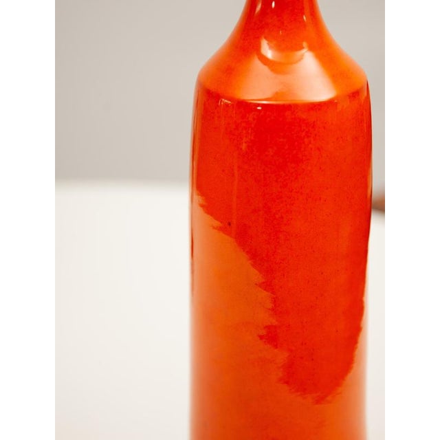 Gold Large Orange Glazed Amphora Ceramic Vase, Belgium, Paco, 1965 For Sale - Image 8 of 9