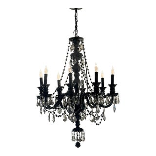 MC Noon Black Crystal 8-Light Chandelier – Custom Crystal Chains For Sale