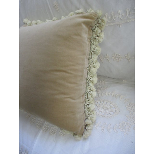 Vintage French Blue and Pink Floral Petit Point & Needlepoint Accent Pillow For Sale In Columbia, SC - Image 6 of 10