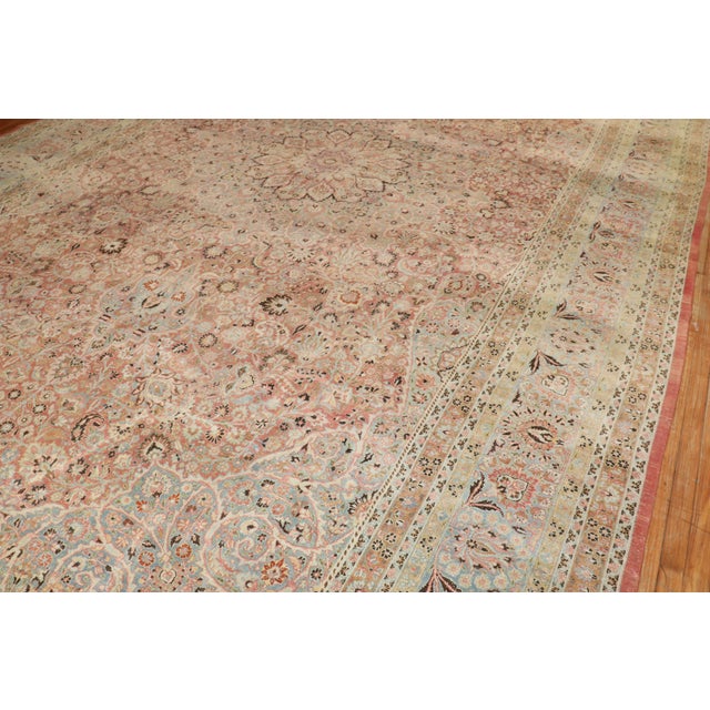 Persian Antique Zabihi Collection Persian Meshed Carpet - 11'2" x 19' For Sale - Image 3 of 12