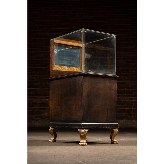 Early 20th Century Writing Implement Glass Shop Display Cabinet For Sale - Image 4 of 12