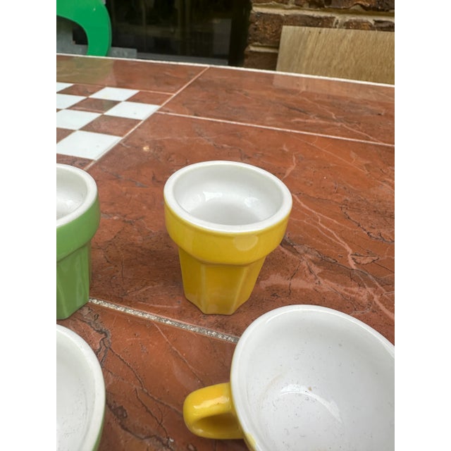 Ceramic 1970s Collection of Miniature Tea Cups and Espresso Cups- Set of 8 For Sale - Image 7 of 11