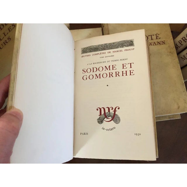 Animal Skin 1930 Marcel Proust Works in French 13 Vellum Bound Volumes - Set of 13 For Sale - Image 7 of 11