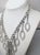 Vintage 1980s Signed Alexis Kirk Rhodium Plated Clear Rhinestone Bib Necklace For Sale In Philadelphia - Image 6 of 9