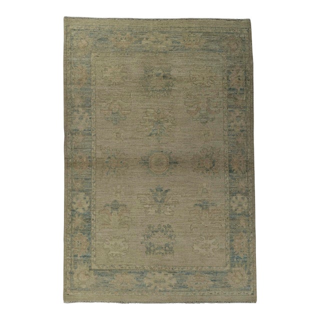 Oushak Rug 3'3" x 4'10" #21357 For Sale