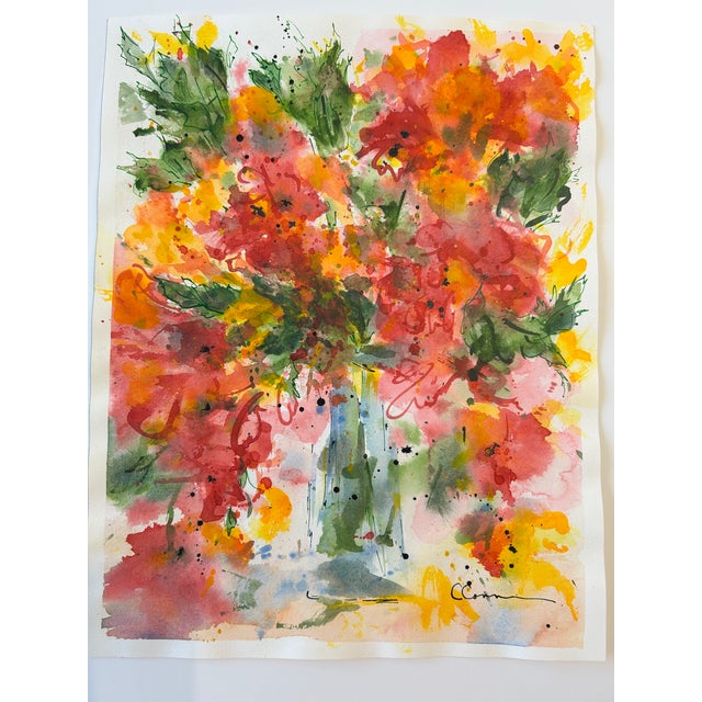 Paper Giclee Print Watercolor Fine Art Painting “Blue Vase” For Sale - Image 7 of 10