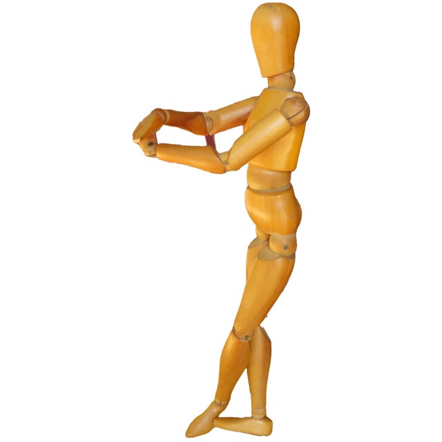 Artist's Fully Articulated Wooden Mannequin / Model For Sale - Image 4 of 5