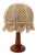 Bohemian Table Lamp in Turned Wood and Macrame, 1970 For Sale