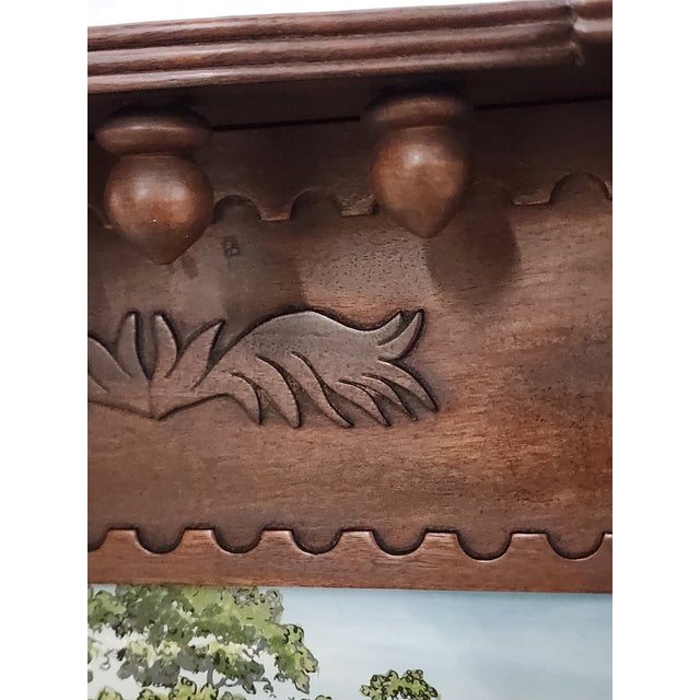 Antique Early 19th Century Federal Style Reverse Painted Trumeau Mirror For Sale - Image 12 of 12