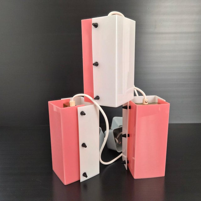 Very good overall condition; the pendant lights have never been used. The canopies (cable covers) are very thin and two of...