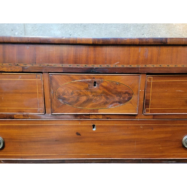 Wood Antique Georgian Mahogany Chest Circa. 1850 For Sale - Image 7 of 14