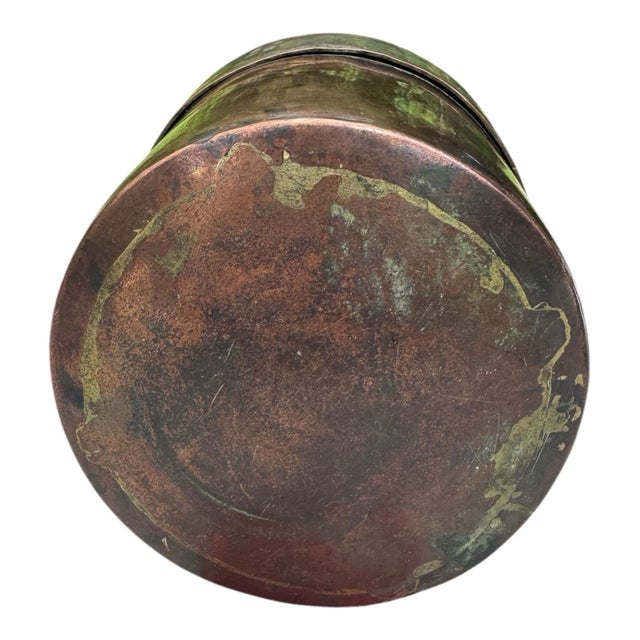 1900 - 1909 Antique Primitive Copper & Brass Lidded Cooking Pot Tiffin Boiler C1900s For Sale - Image 5 of 10