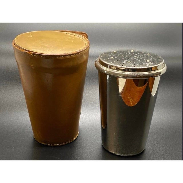 Vintage German Travel Cocktail Shaker With 4 Nesting Cups DRGM - Set of 9 For Sale - Image 9 of 11