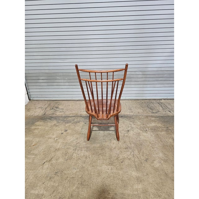 Early 20th Century Set of 6 S Bent Bros. Modern Colonial Revival Birdcage Windsor Chairs For Sale In Cleveland - Image 6 of 10